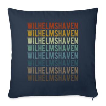 Wilhelmshaven City Retro Vintage - Sofa pillowcase 17,3'' x 17,3'' (45 x 45 cm) - navy - Front