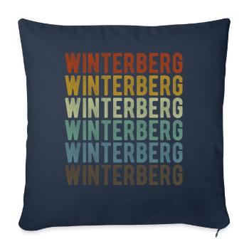 Winterberg City Retro Vintage - Sofa pillowcase 17,3'' x 17,3'' (45 x 45 cm) - navy - Front