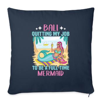 Bali Indonesia beach holiday by the sea - Sofa pillowcase 17,3'' x 17,3'' (45 x 45 cm) - navy - Front