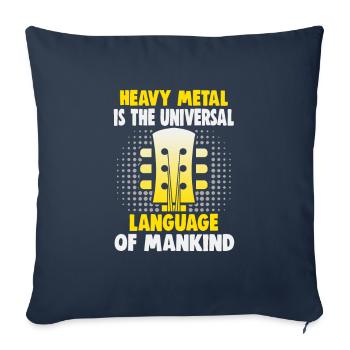 Heavy Metal Musiker in einer Band Hard Rock Musik - Sofakissenbezug 45 x 45 cm - Navy - Vorne