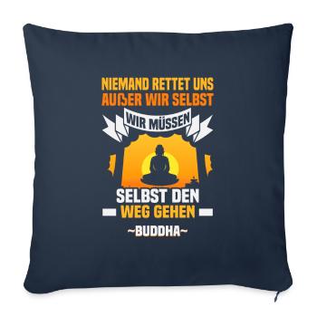 Buddhist Meditation Zen Buddha Buddhism and Yoga - Sofa pillowcase 17,3'' x 17,3'' (45 x 45 cm) - navy - Front