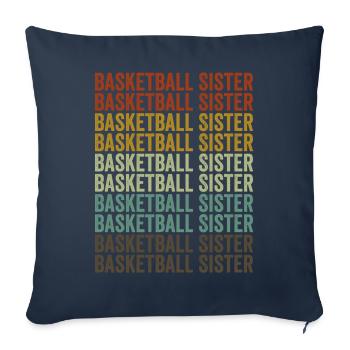 Basketball Sister Basketball Sister - Housse de coussin décorative 45 x 45 cm - bleu marine - Devant