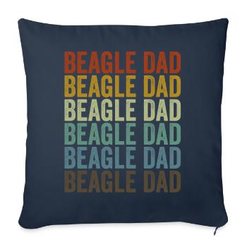 Beagle Dad Beagle Dog American Beagle Usa - Sofa pillowcase 17,3'' x 17,3'' (45 x 45 cm) - navy - Front