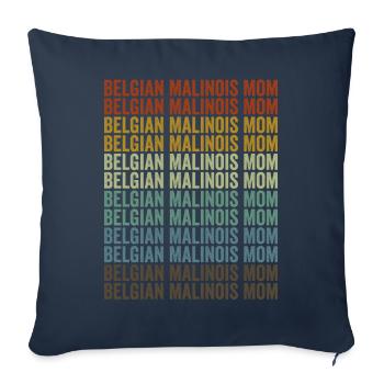 Belgian Malinois Mama Belgian Malinois Dogs - Sofa pillowcase 17,3'' x 17,3'' (45 x 45 cm) - navy - Front