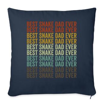 Best Snake Dad Ever Snake Lover Snake Owner Snake - Sofa pillowcase 17,3'' x 17,3'' (45 x 45 cm) - navy - Front