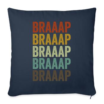 Braaap American Biker Usa Flag Dirt Bike - Sofa pillowcase 17,3'' x 17,3'' (45 x 45 cm) - navy - Front