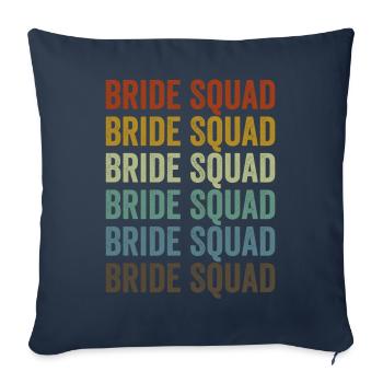 Douche nuptiale Dinosaure - Housse de coussin décorative 45 x 45 cm - bleu marine - Devant
