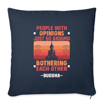 Buddhist Meditation Zen Buddha Buddhism and Yoga - Sofa pillowcase 17,3'' x 17,3'' (45 x 45 cm) - navy - Front