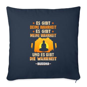 Buddhist Meditation Zen Buddha Buddhism and Yoga - Sofa pillowcase 17,3'' x 17,3'' (45 x 45 cm) - navy - Front