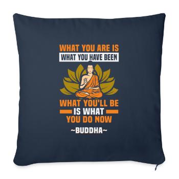 Buddhist Meditation Zen Buddha Buddhism and Yoga - Sofa pillowcase 17,3'' x 17,3'' (45 x 45 cm) - navy - Front