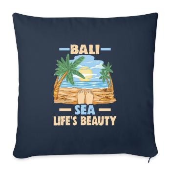 Bali Indonesia Beach Holidays by the Sea - Sofa pillowcase 17,3'' x 17,3'' (45 x 45 cm) - navy - Front