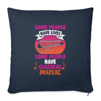 Musique classique Musiciens d’orchestre - Housse de coussin décorative 45 x 45 cm - bleu marine - Devant