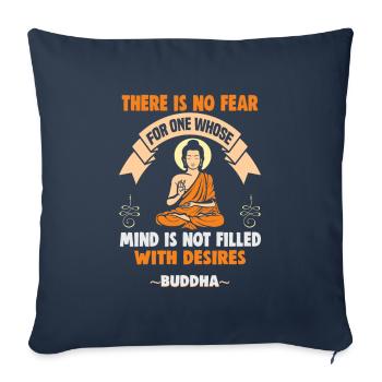 Buddhist Meditation Zen Buddha Buddhism and Yoga - Sofa pillowcase 17,3'' x 17,3'' (45 x 45 cm) - navy - Front