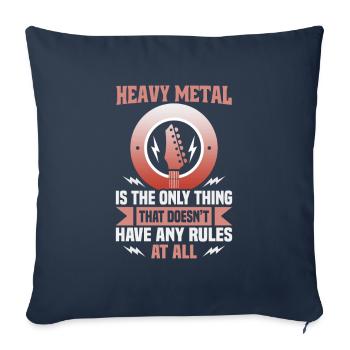 Heavy Metal Musiker in einer Band Hard Rock Musik - Sofakissenbezug 45 x 45 cm - Navy - Vorne