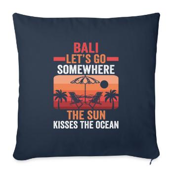 Bali Indonesia beach holiday by the sea - Sofa pillowcase 17,3'' x 17,3'' (45 x 45 cm) - navy - Front
