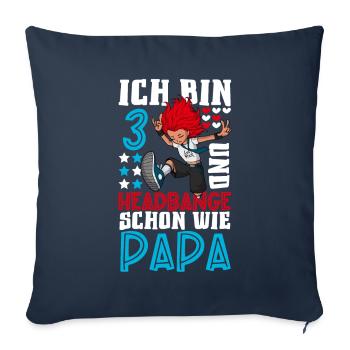 Ich bin 3 - Mädchen Rocker - Sofakissenbezug 45 x 45 cm - Navy - Vorne