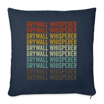 Drywall Whisperer Drywall Construction Finis - Sofa pillowcase 17,3'' x 17,3'' (45 x 45 cm) - navy - Front