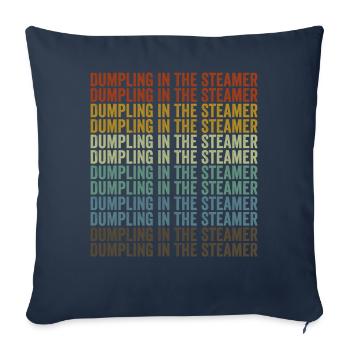 Dumpling In The Steamer Dim Sum Lover Chinese - Sofa pillowcase 17,3'' x 17,3'' (45 x 45 cm) - navy - Front