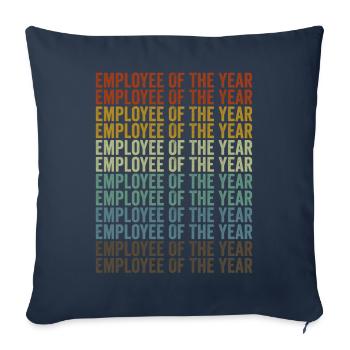 Employé de l’année Reconnaissance des employés Meilleur - Housse de coussin décorative 45 x 45 cm - bleu marine - Devant