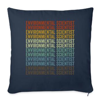 Scientifique de l’environnement Scientifique de l’environnement - Housse de coussin décorative 45 x 45 cm - bleu marine - Devant