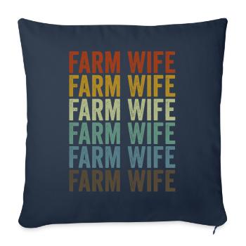Farmer's wife Farmer's wife - Sofa pillowcase 17,3'' x 17,3'' (45 x 45 cm) - navy - Front