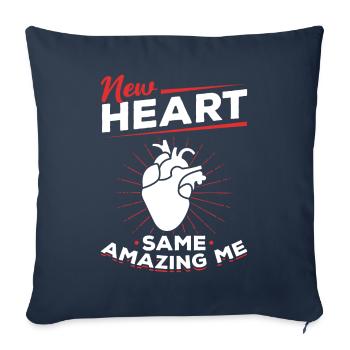 Heart Transplant New Heart Same Amazing Me - Sofa pillowcase 17,3'' x 17,3'' (45 x 45 cm) - navy - Front