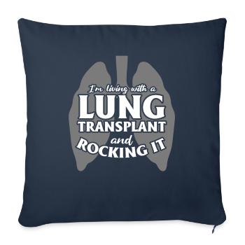 Lung Transplant Rocke Es Lung Therapy - Sofa pillowcase 17,3'' x 17,3'' (45 x 45 cm) - navy - Front