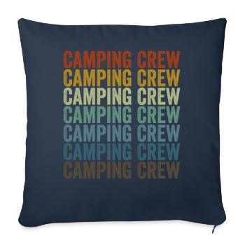 Camping-Crew Camping-Crew Camping-Compilation - Housse de coussin décorative 45 x 45 cm - bleu marine - Devant