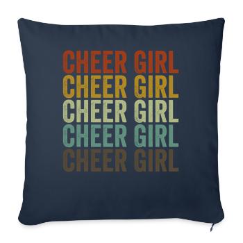 Cheer Girl Cheerleading Cheerleading Girl Team - Housse de coussin décorative 45 x 45 cm - bleu marine - Devant