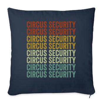 Sécurité du cirque Personnel du cirque Amateurs de cirque L - Housse de coussin décorative 45 x 45 cm - bleu marine - Devant