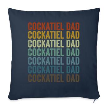 Cockatiel Papa Cockatiel Papa Vogelliebh - Sofa pillowcase 17,3'' x 17,3'' (45 x 45 cm) - navy - Front