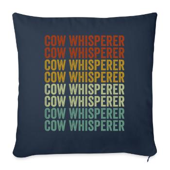 Cow Whisperer Cow Breeder & Rancher Funny Ranchers - Housse de coussin décorative 45 x 45 cm - bleu marine - Devant