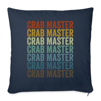 Crab Master Crab Lovers Sea Lovers - Sofa pillowcase 17,3'' x 17,3'' (45 x 45 cm) - navy - Front