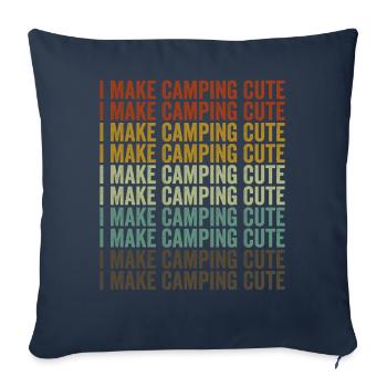 I do Camping Cute Camping Hiking - Sofa pillowcase 17,3'' x 17,3'' (45 x 45 cm) - navy - Front