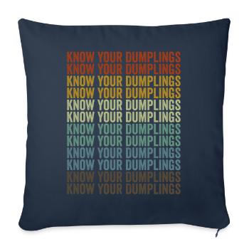 Connaissez vos boulettes dim sum amoureux chinesisc - Housse de coussin décorative 45 x 45 cm - bleu marine - Devant