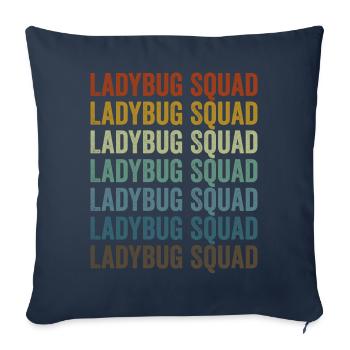 Ladybug Squad Entomologist Bugs Lover Bugs Collect - Housse de coussin décorative 45 x 45 cm - bleu marine - Devant