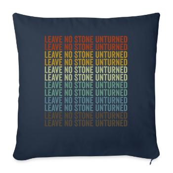 Ne rien laisser au hasard - Housse de coussin décorative 45 x 45 cm - bleu marine - Devant