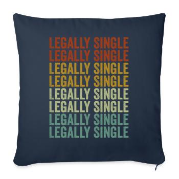 Legally unmarried Divorce Newly divorced - Sofa pillowcase 17,3'' x 17,3'' (45 x 45 cm) - navy - Front