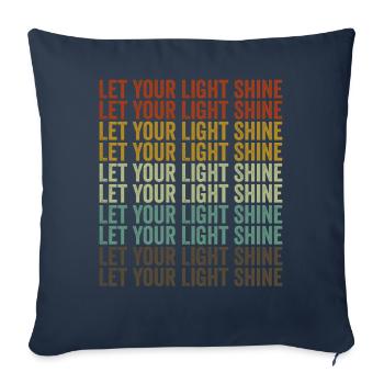 Que ta lumière brille Christian Matthieu 5:1. - Housse de coussin décorative 45 x 45 cm - bleu marine - Devant