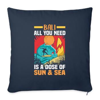 Bali Indonesia beach holiday by the sea - Sofa pillowcase 17,3'' x 17,3'' (45 x 45 cm) - navy - Front
