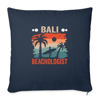 Bali Indonesia beach holiday by the sea - Sofa pillowcase 17,3'' x 17,3'' (45 x 45 cm) - navy - Front