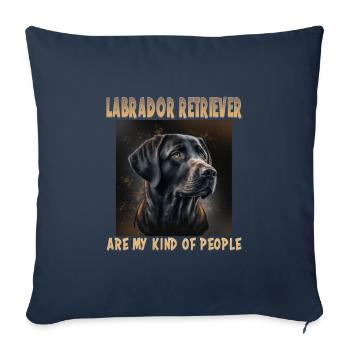 Dog Saying Labrador Retriever Design for - Sofa pillowcase 17,3'' x 17,3'' (45 x 45 cm) - navy - Front