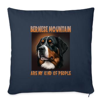 Chiens Bernois Mountain Dog Lovers Aussie - Housse de coussin décorative 45 x 45 cm - bleu marine - Devant