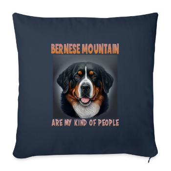 Chiens Bernois Mountain Dog Lovers Aussie - Housse de coussin décorative 45 x 45 cm - bleu marine - Devant
