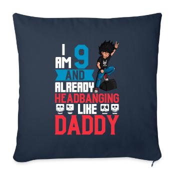 I'm 9 - Young Rocker - Sofa pillowcase 17,3'' x 17,3'' (45 x 45 cm) - navy - Front