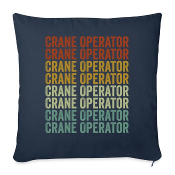 Crane operator Crane operator Usa Fla - Sofa pillowcase 17,3'' x 17,3'' (45 x 45 cm) - navy - Front