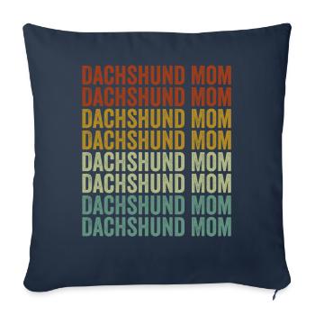 Dackel Mama Dackel Mama Hund Mama Hundeliebhaber S - Sofakissenbezug 45 x 45 cm - Navy - Vorne