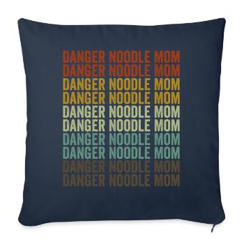 Danger Noodle Ball Python Danger Noodle Snake Love - Housse de coussin décorative 45 x 45 cm - bleu marine - Devant