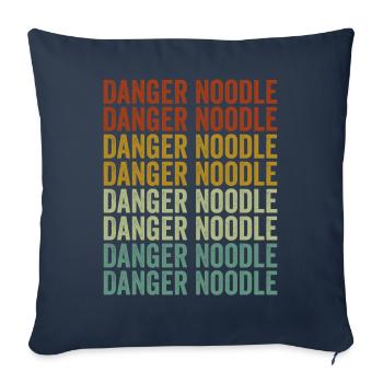 Danger Noodle Maman Serpent Dame - Housse de coussin décorative 45 x 45 cm - bleu marine - Devant