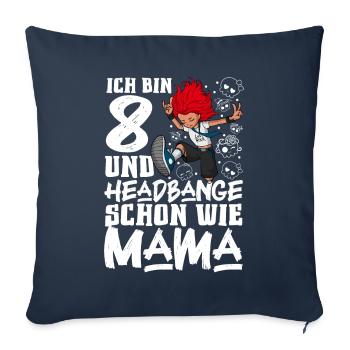 I'm 8 - Girl Rocker - Sofa pillowcase 17,3'' x 17,3'' (45 x 45 cm) - navy - Front